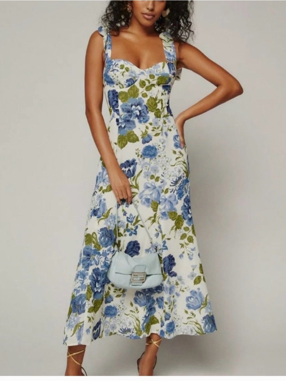 Reformation Blue Nadia Dress New